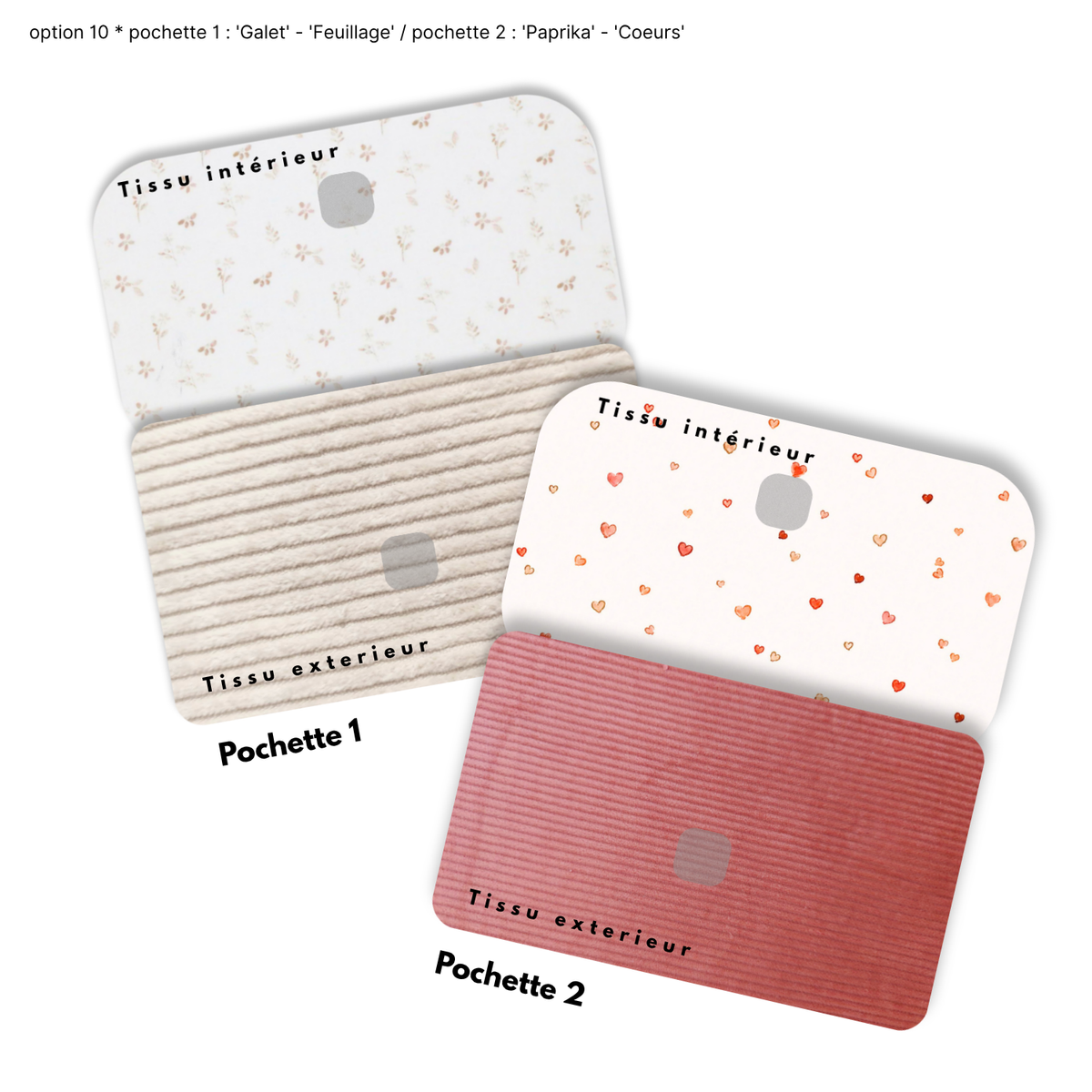 Duo de Pochettes à Trésors — Kit couture main