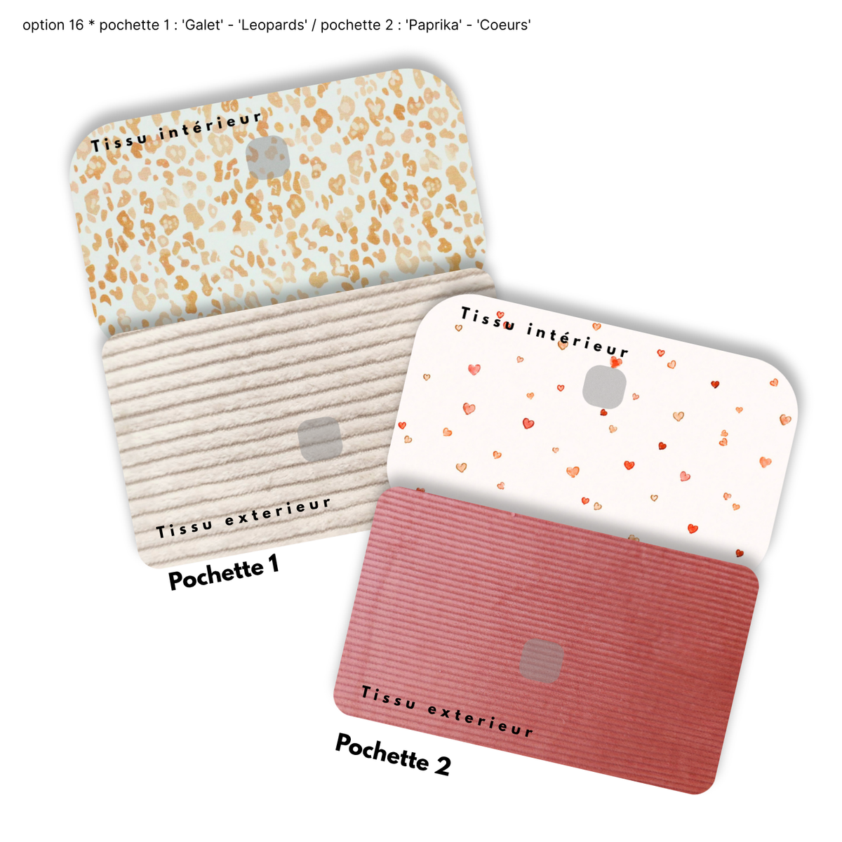 Duo de Pochettes à Trésors — Kit couture main