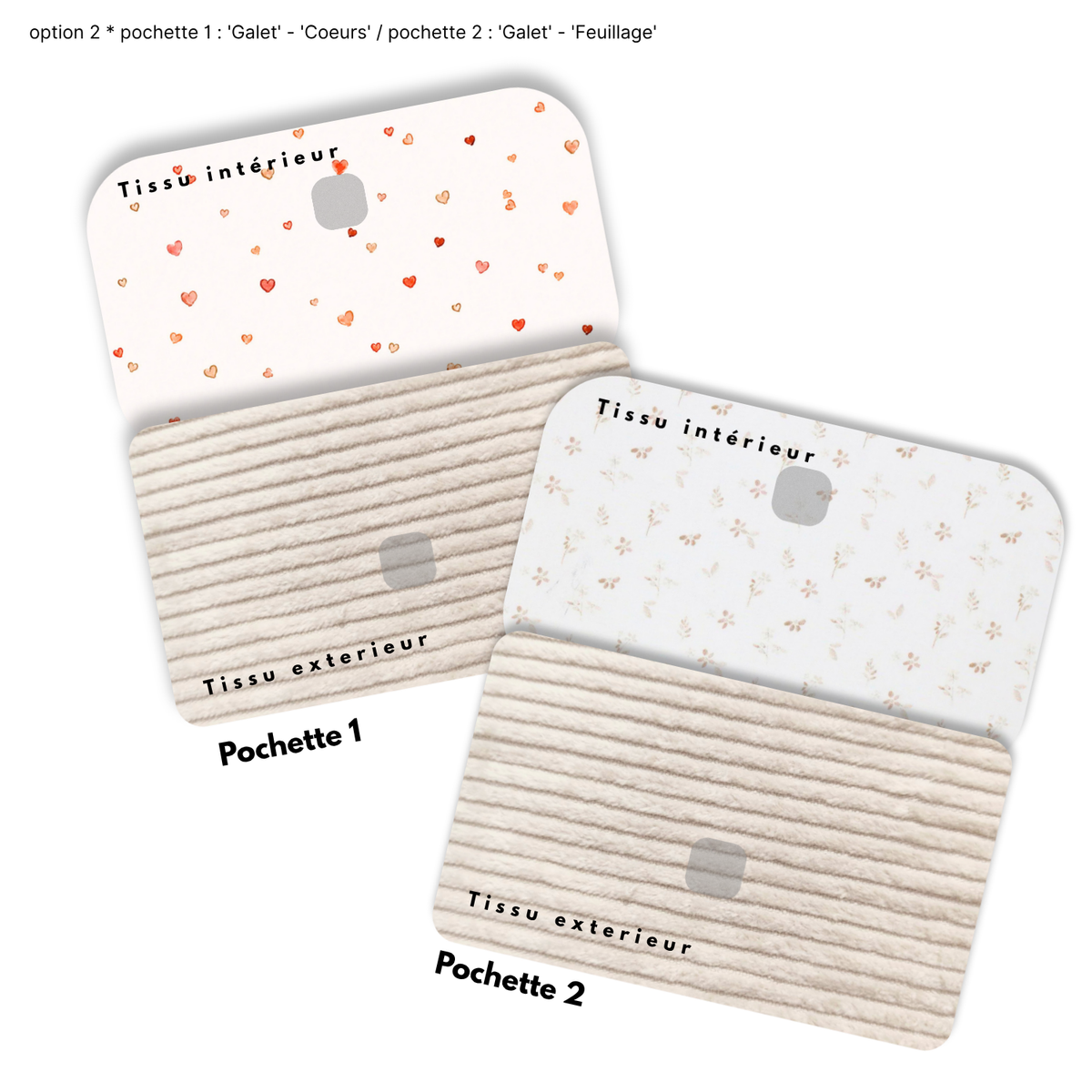 Duo de Pochettes à Trésors — Kit couture main