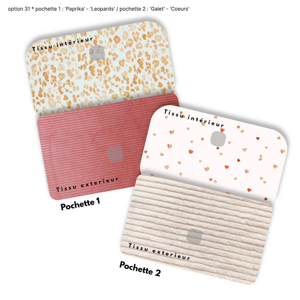 Duo de Pochettes à Trésors — Kit couture main