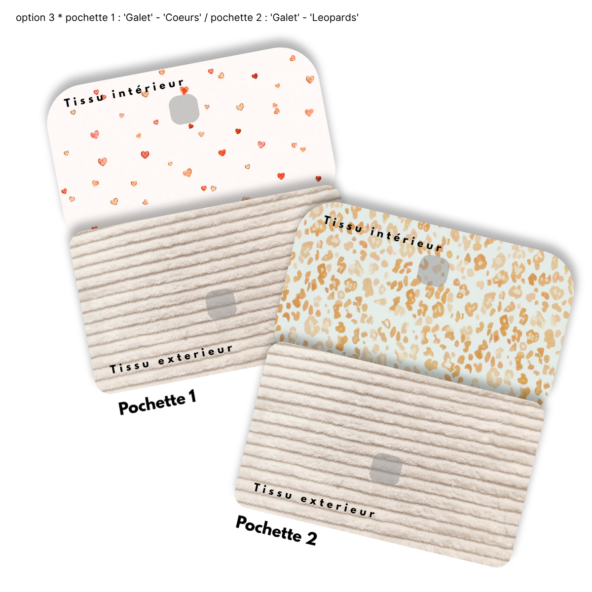 Duo de Pochettes à Trésors — Kit couture main