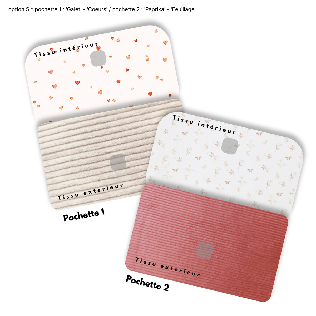 Duo de Pochettes à Trésors — Kit couture main