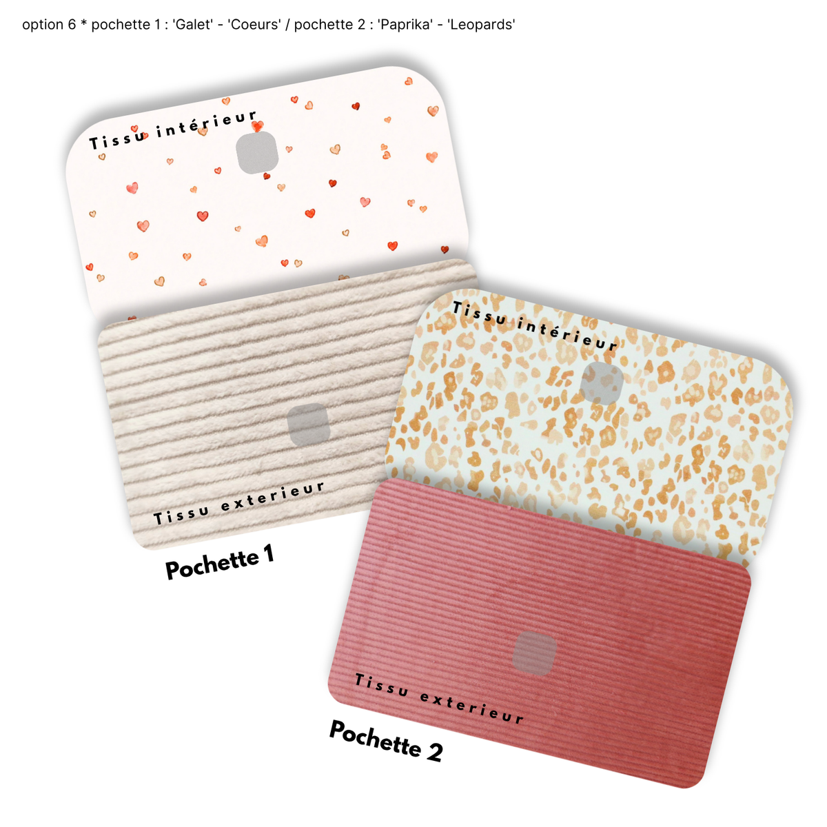 Duo de Pochettes à Trésors — Kit couture main